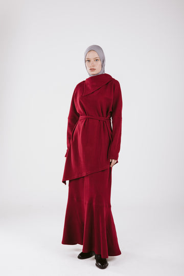 AMALIA WOOL SET IN MAROON