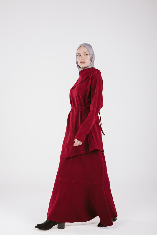 AMALIA WOOL SET IN MAROON