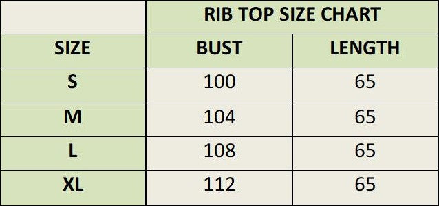 COTTON RIBED BASIC TOP