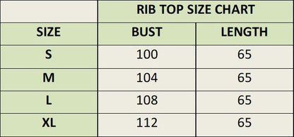 COTTON RIBED BASIC TOP