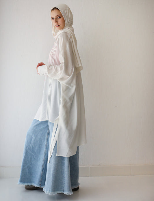 OVERSIZED COTTON SHIRT WHITE