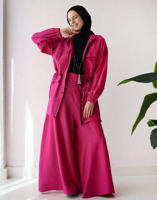 FUSHIA LINEN CAPSULE SET