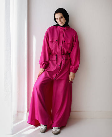 FUSHIA LINEN CAPSULE SET