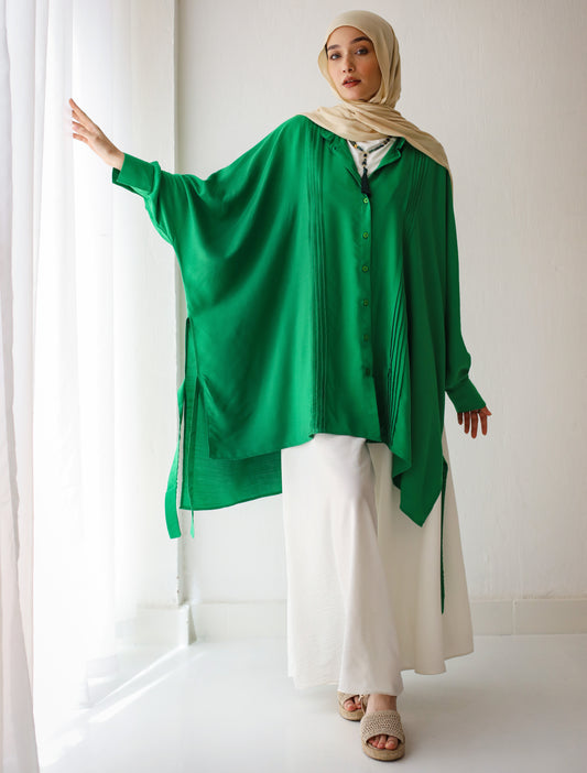 OVERSIZED COTTON SHIRT GREEN