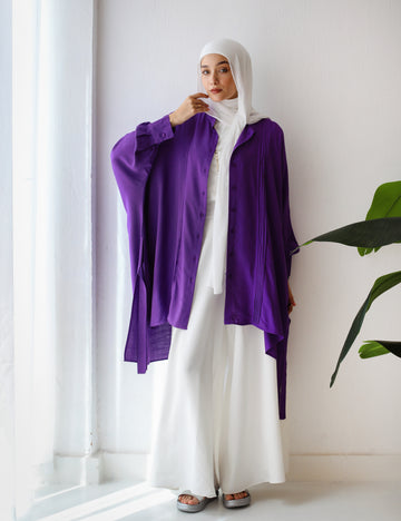 OVERSIZED COTTON SHIRT MAUVE